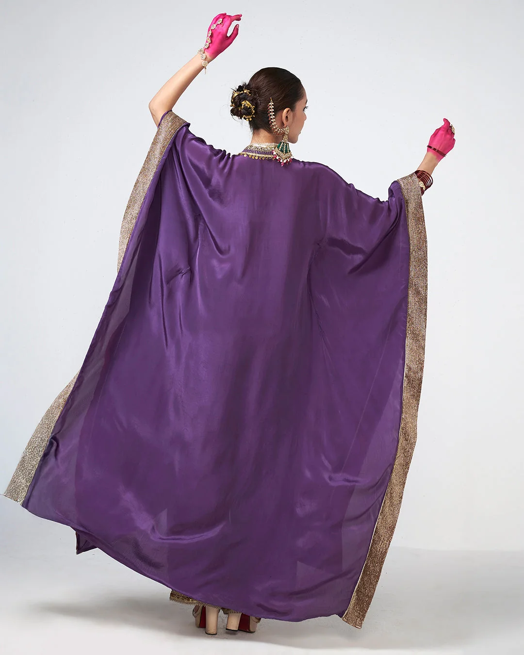 Rishi and Vibhuti -  Jamun Kaftan Set From Gulon Ke Rang