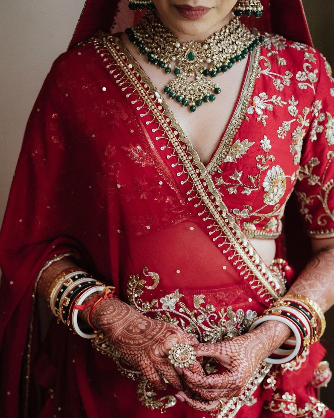 Isa by Dolly Wahal - Red Bridal Lehenga From Bridal