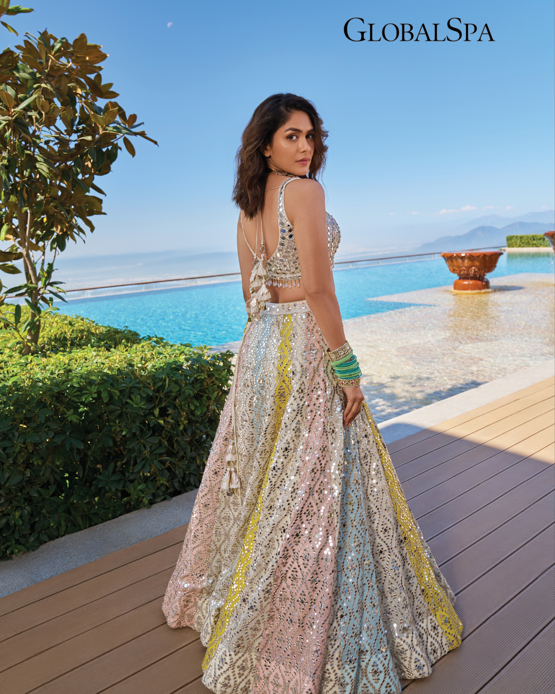 Gopi Vaid - Mrunal Thakur in Ranjeeta Lehenga Set From Jhilmil