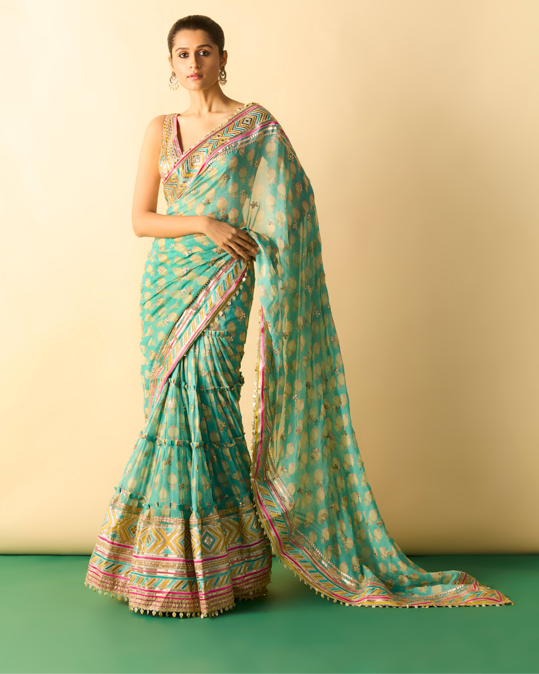 Gopi Vaid - Jasleen Saree Set From Chaar Bagh