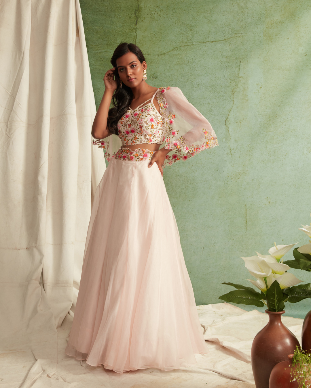 Priyanka Jain - Skirt With Blouse And Short Cape From Love Of Tomorrow