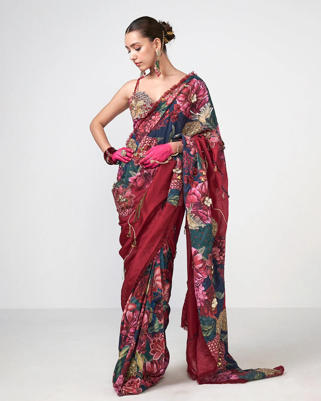 Rishi and Vibhuti - Cola Corbett Saree From Gulon Ke Rang