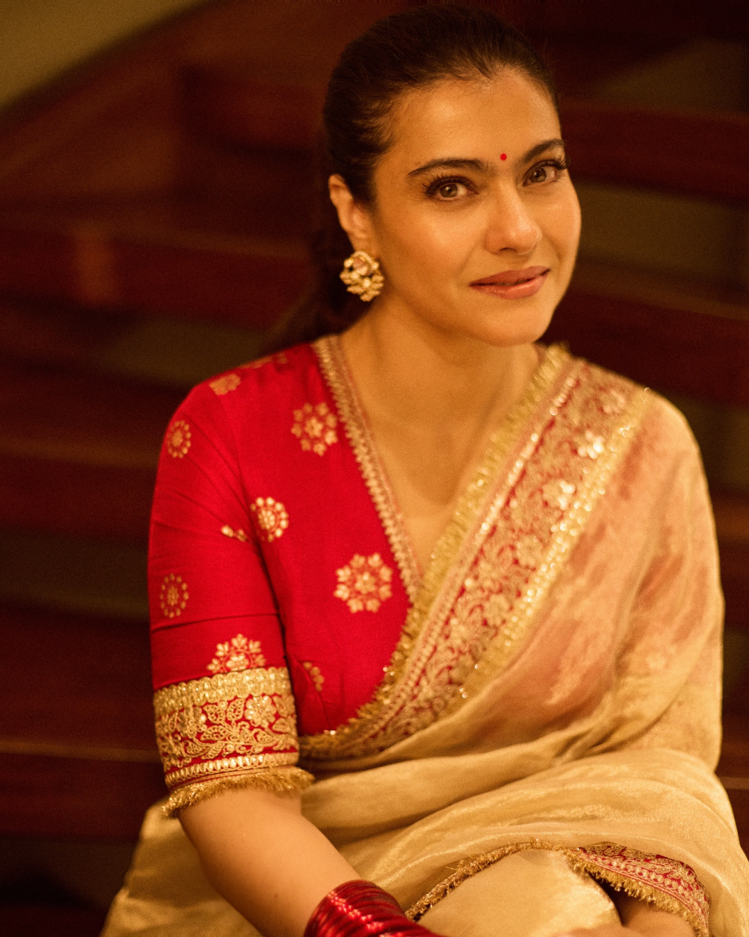 Gopi Vaid - Kajol in Farida Saree Set From Nizaam