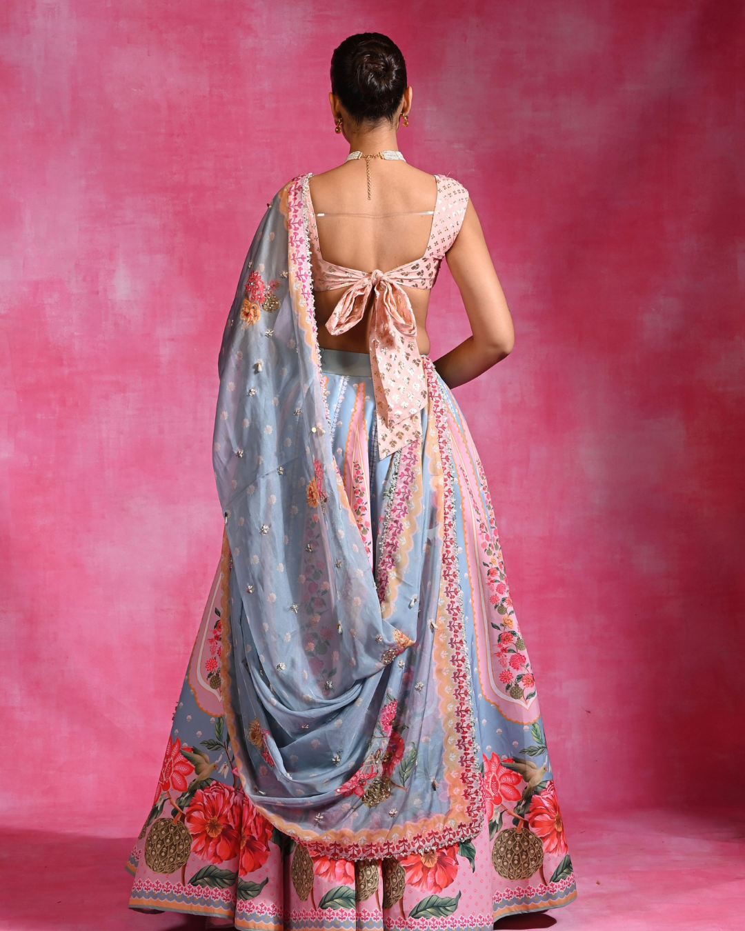 Rishi and Vibhuti - Neel Lehenga From Ek Main Aur Ek Tu