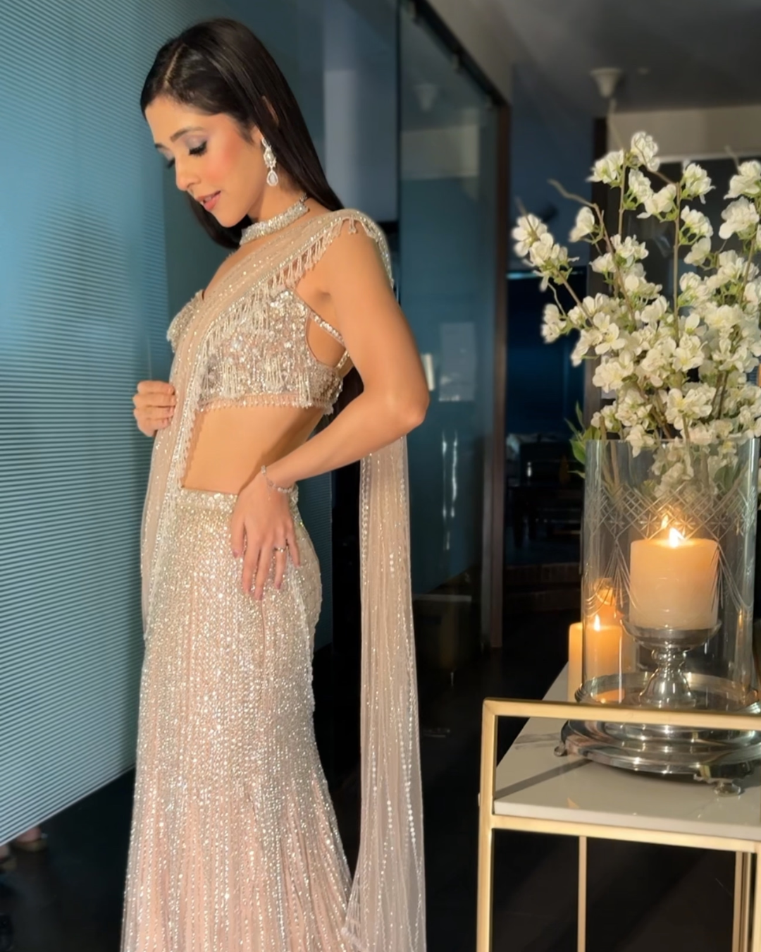 Isa by Dolly Wahal - Nude Saree From Noor