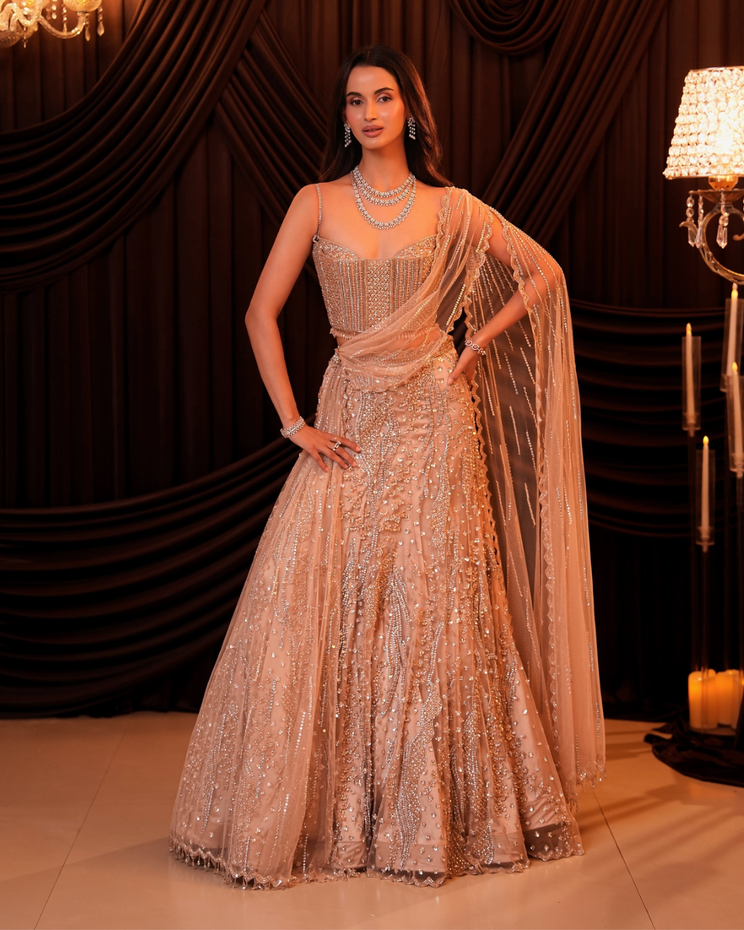 Isa by Dolly Wahal - Elara A-Line Lehenga From Ittara