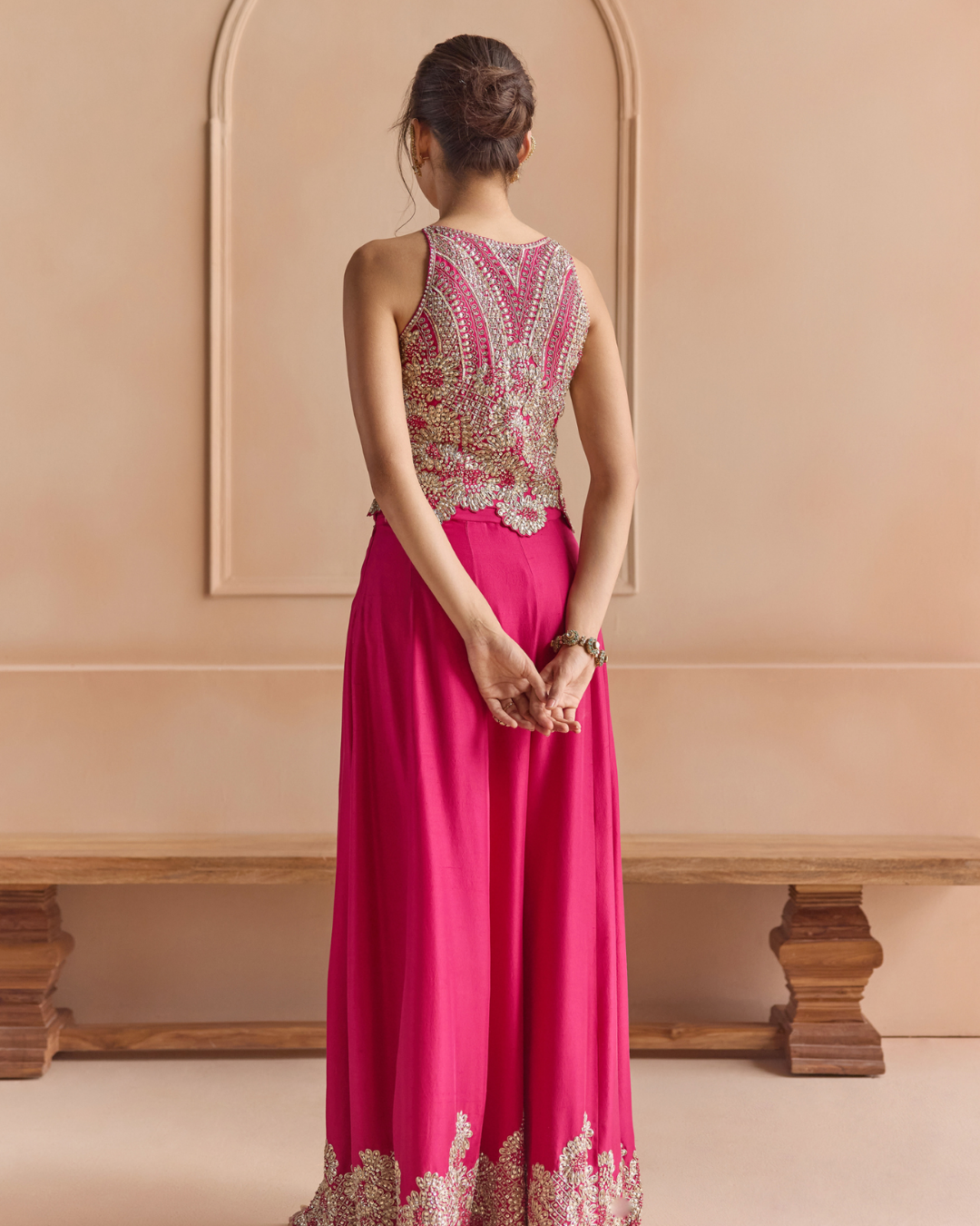 Osaa By Adarsh - Scarlet Embroidered Top Set From Off The Record