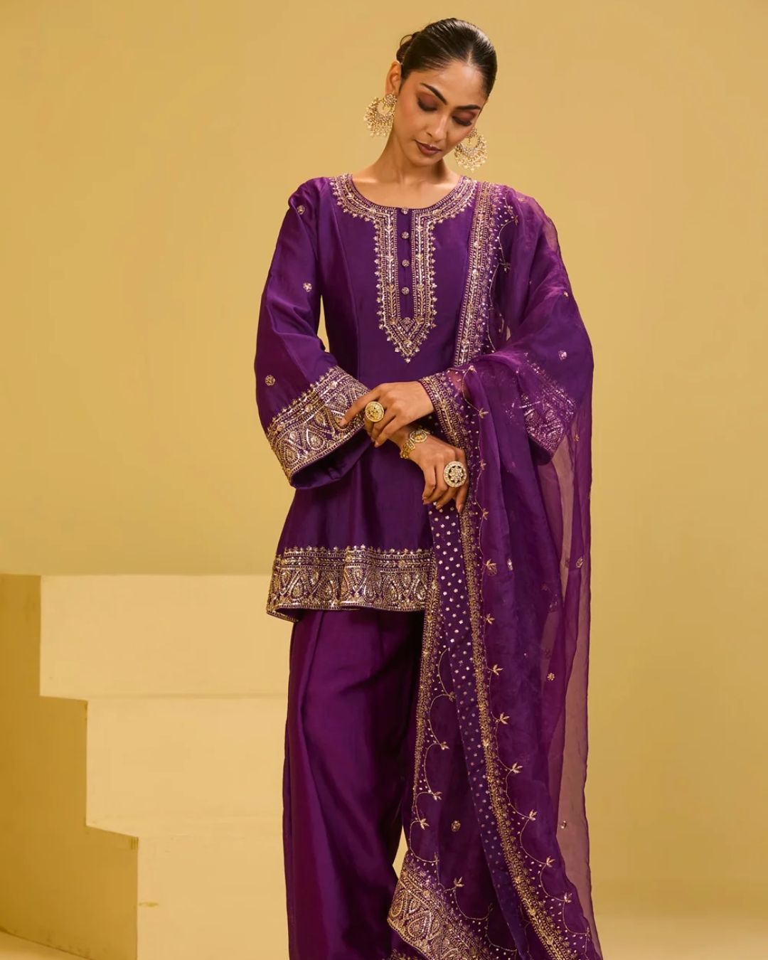 Esha Koul - Purple Salwar Set From Naaz