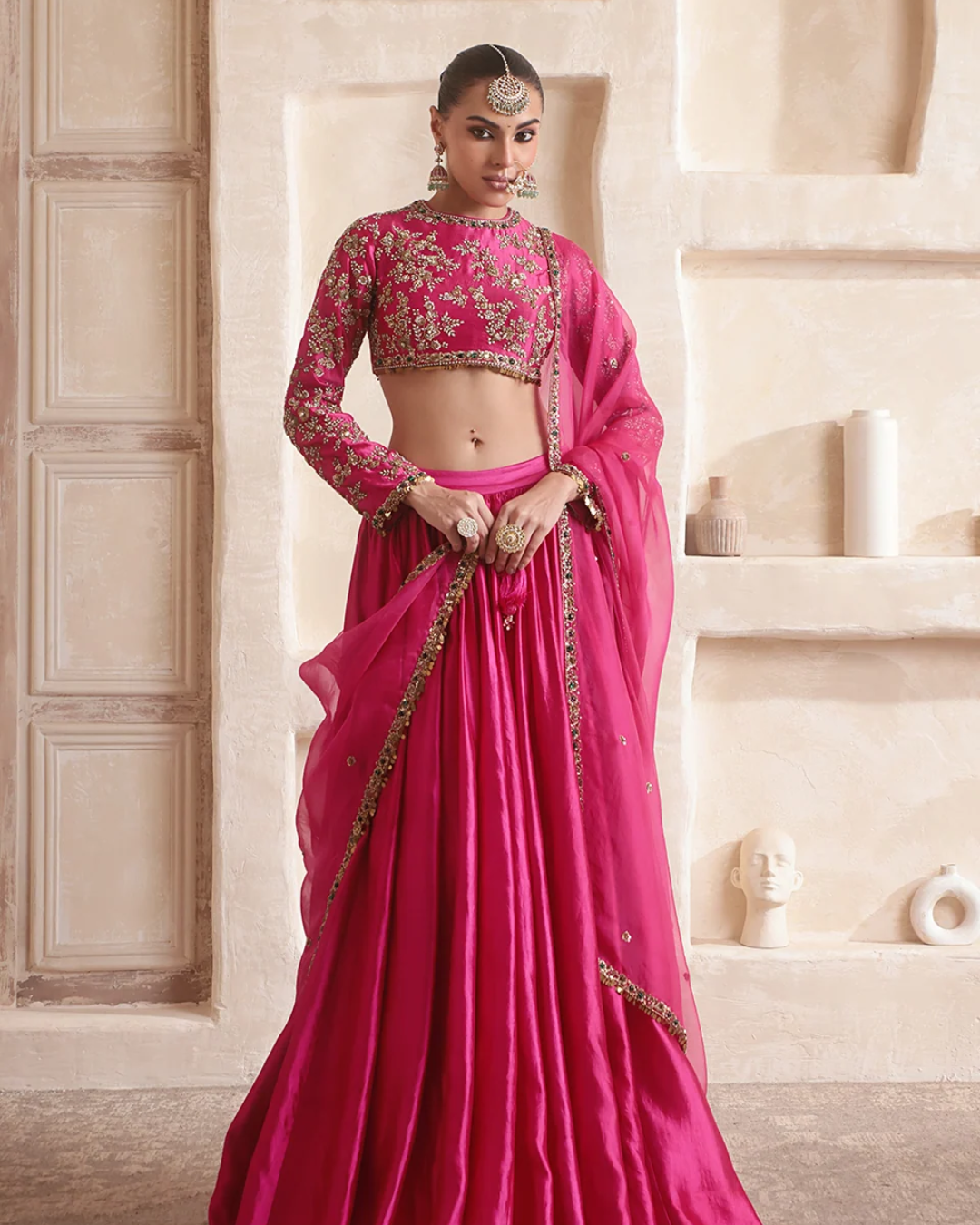 Niti Bothra - Zar-Rang Pink Lehenga Set