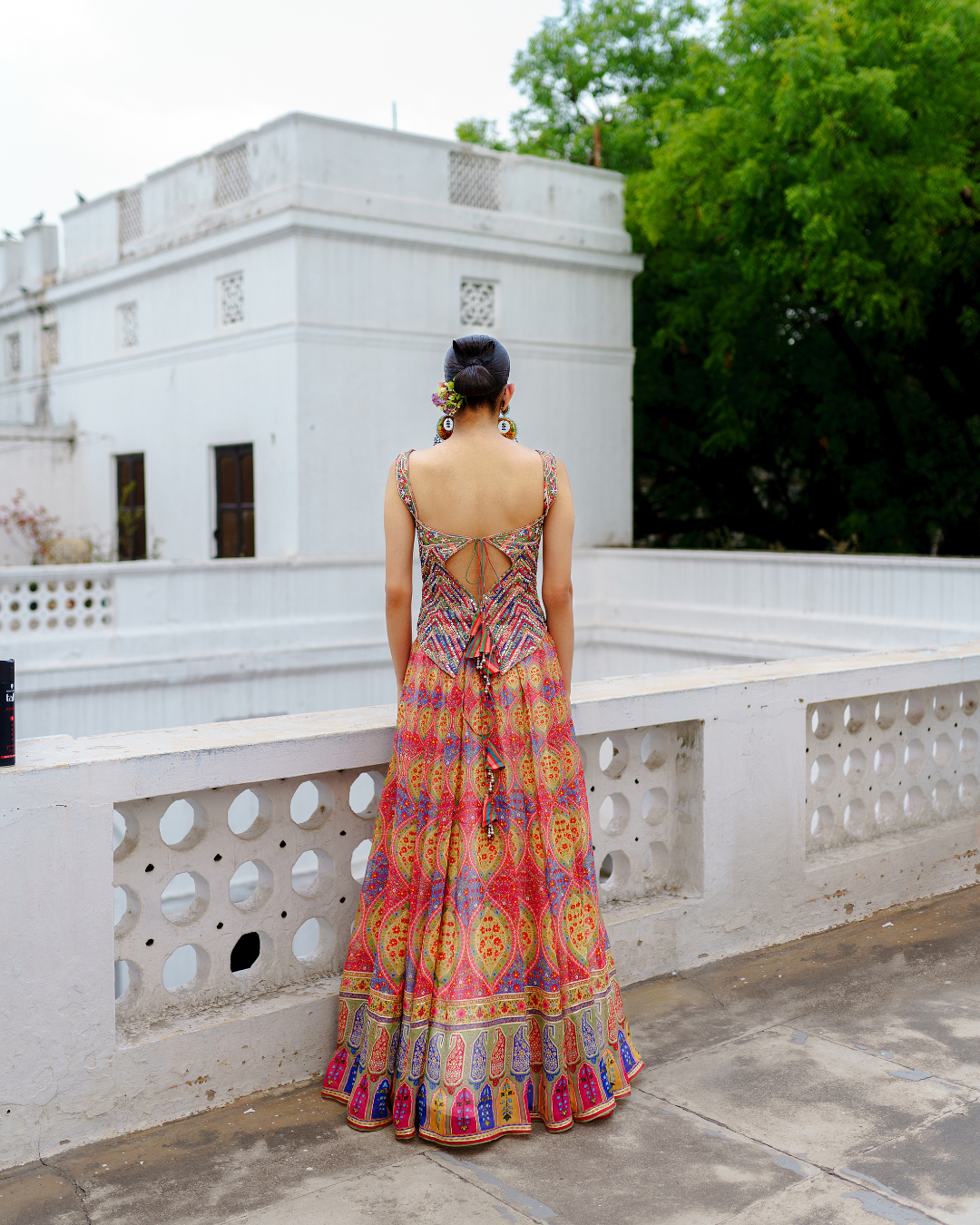 Aditi Gupta - Yellow Corset Skirt Set