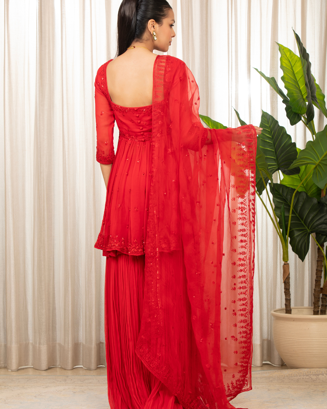 Esha Koul - Lal Sharara Set