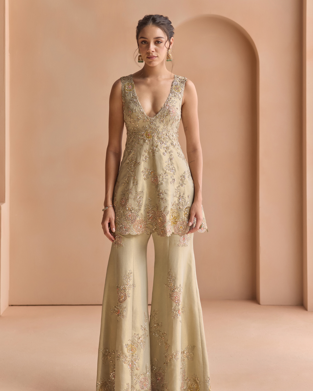 Osaa By Adarsh - Frost Blue Jacket & Flare Pant Set From Off The Record