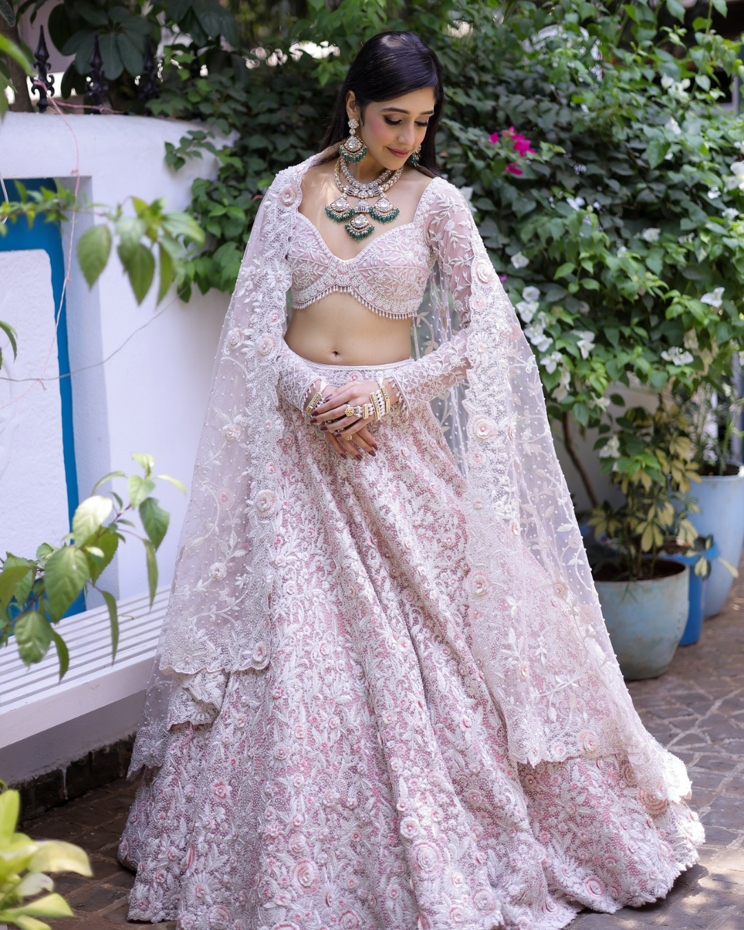 Isa by Dolly Wahal - Sana Peach Bridal Lehenga From Bridal