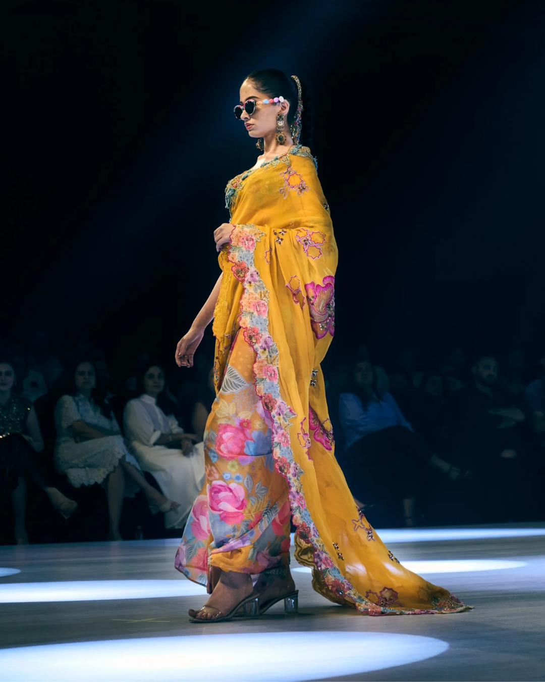 Rishi and Vibhuti - Marigold Muse Saree From Rock & Roll