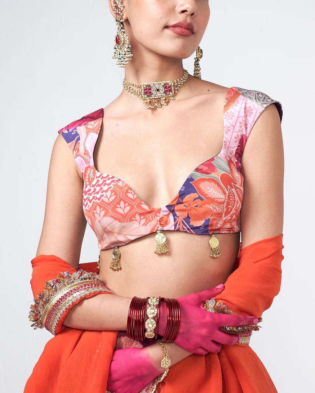 Rishi and Vibhuti - Cherry Boho Lehnga From Gulon Ke Rang