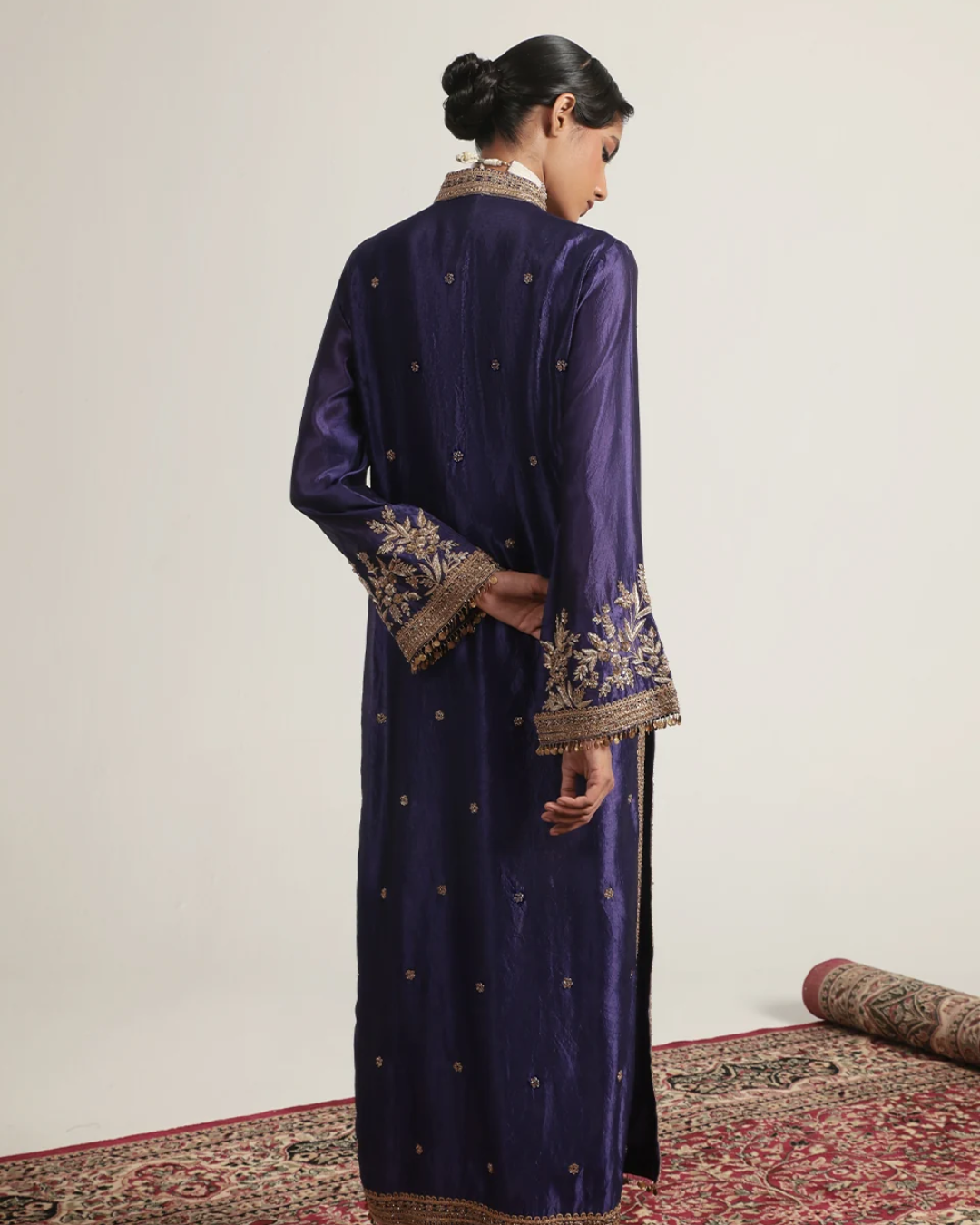Niti Bothra - Zar-Rang Purple Jaal Kurta Set