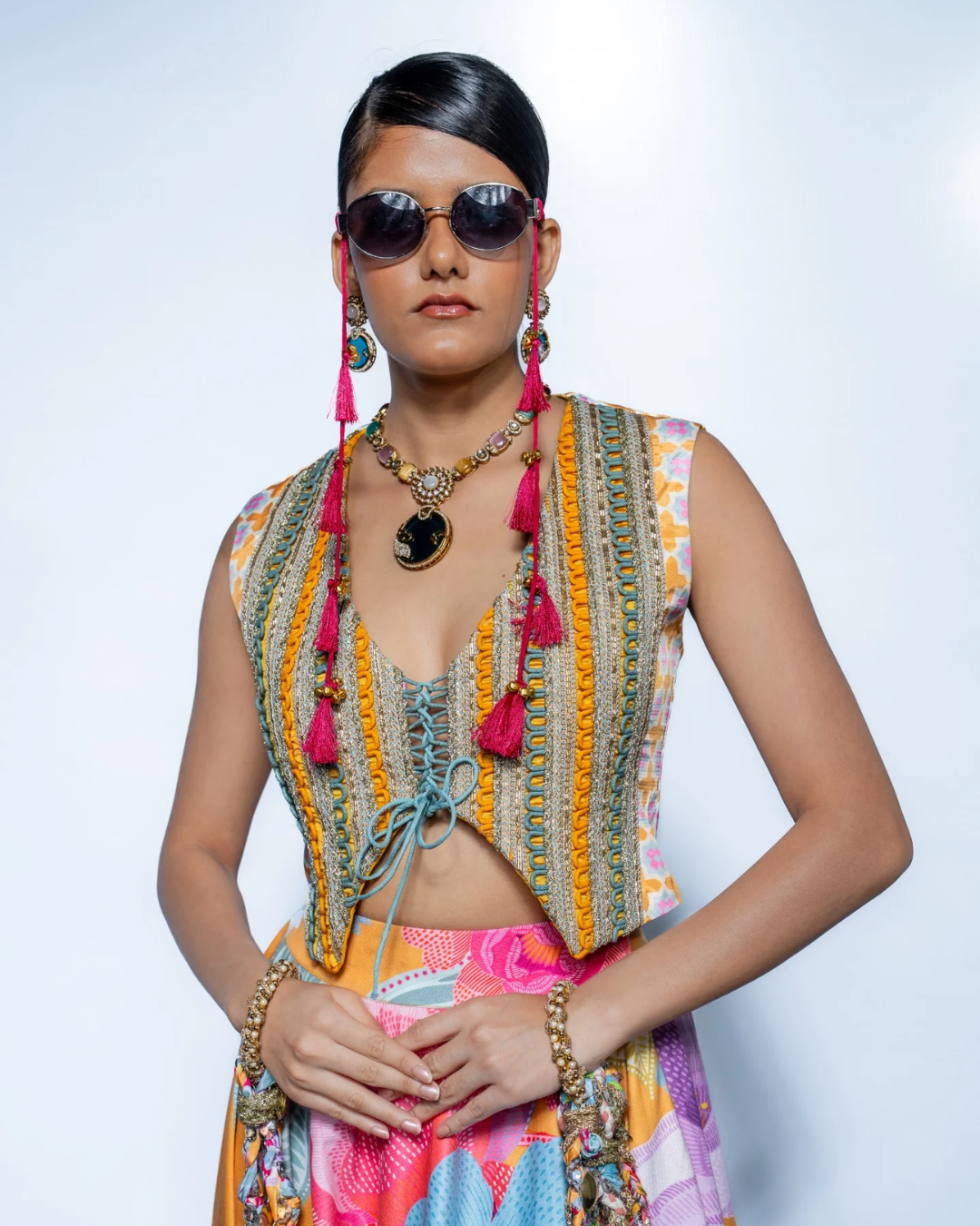 Rishi and Vibhuti - Palette Prose Lehenga From Rock & Roll