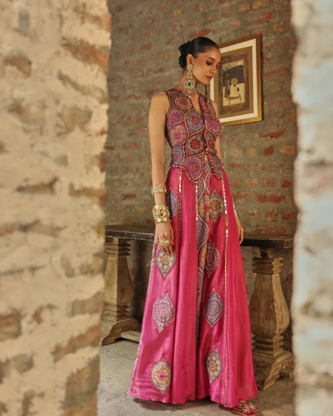 Label Moni K - Prink Sharara Set From Naqsh