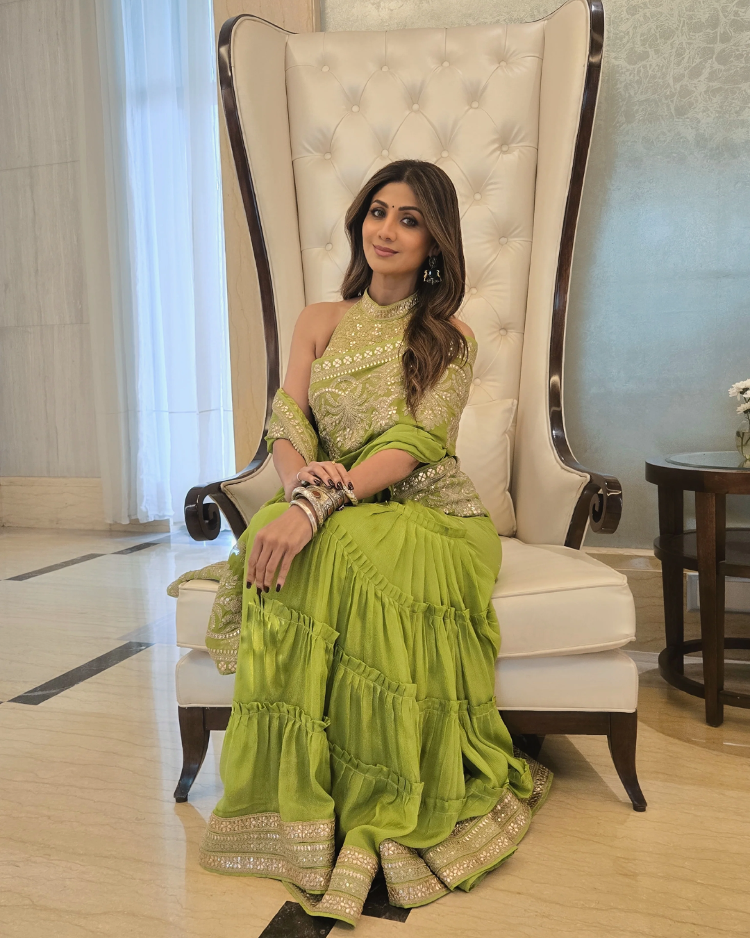 Gopi Vaid - Shilpa Shetty in Naaz Saree Set From Nizaam