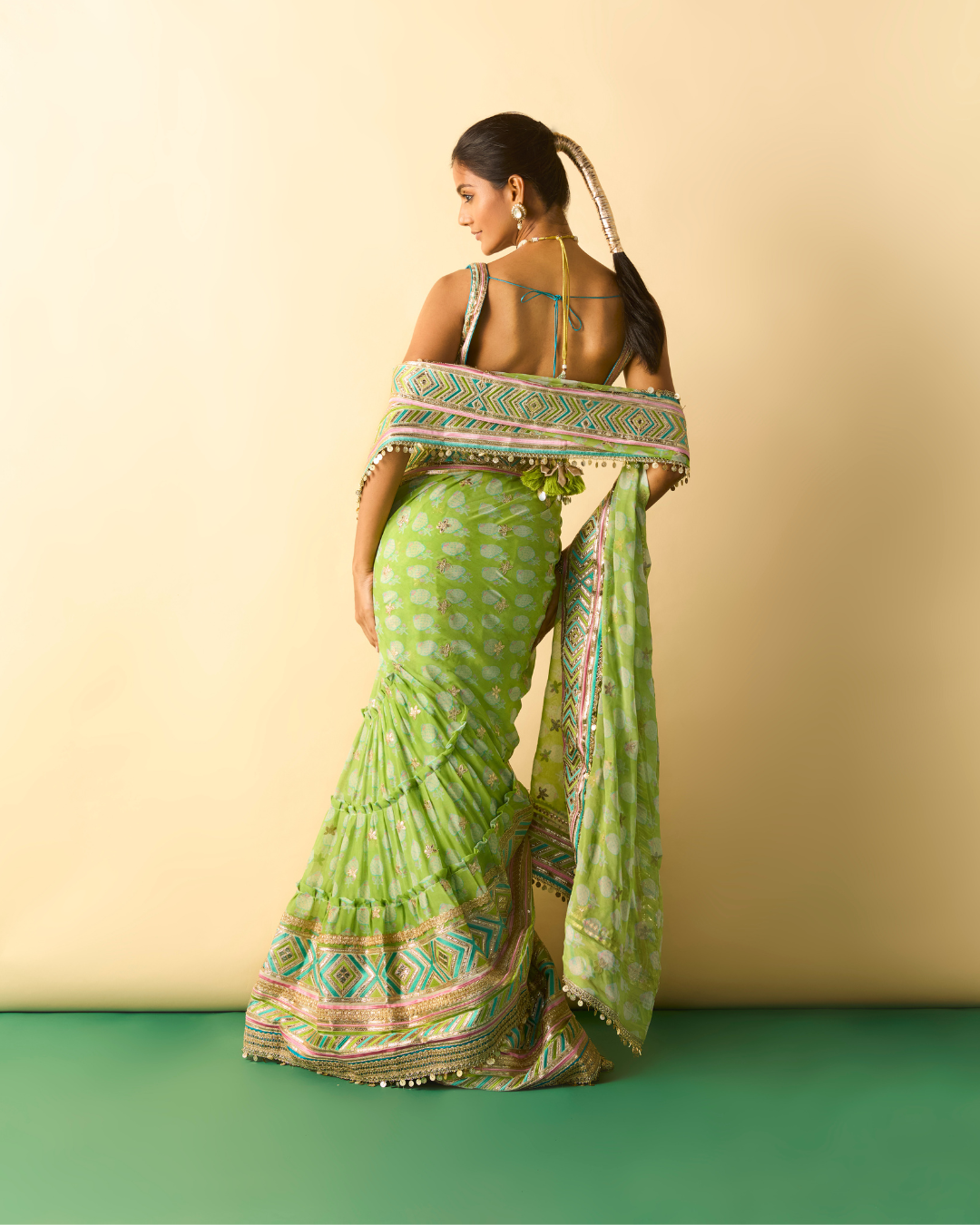 Gopi Vaid - Jasleen Saree Set From Chaar Bagh