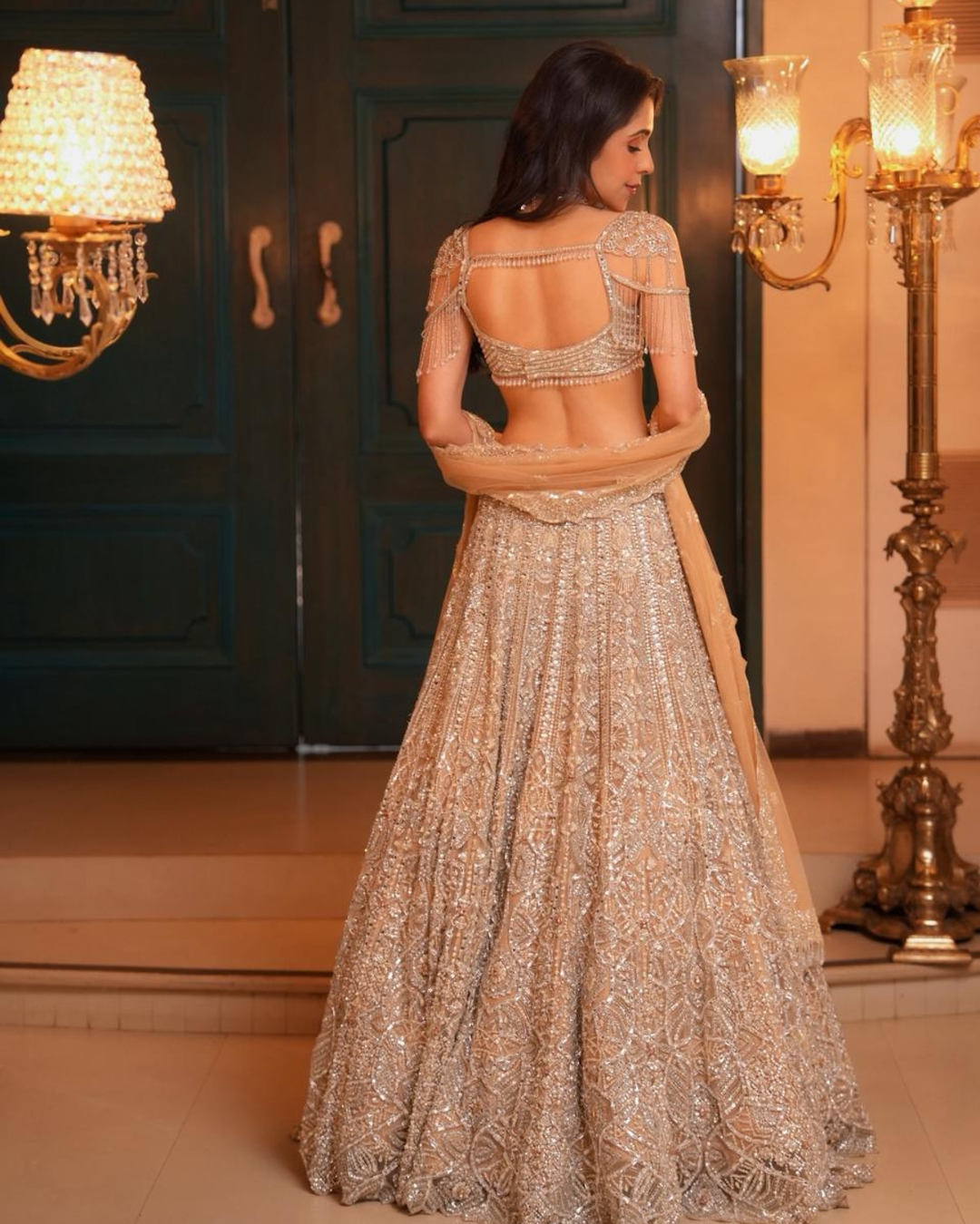 Isa by Dolly Wahal - Iris Chrome Lehenga From Ittara