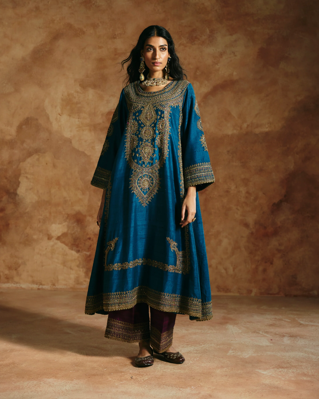 Aman Takyar - Teal Kurta Set From Today's Sindh