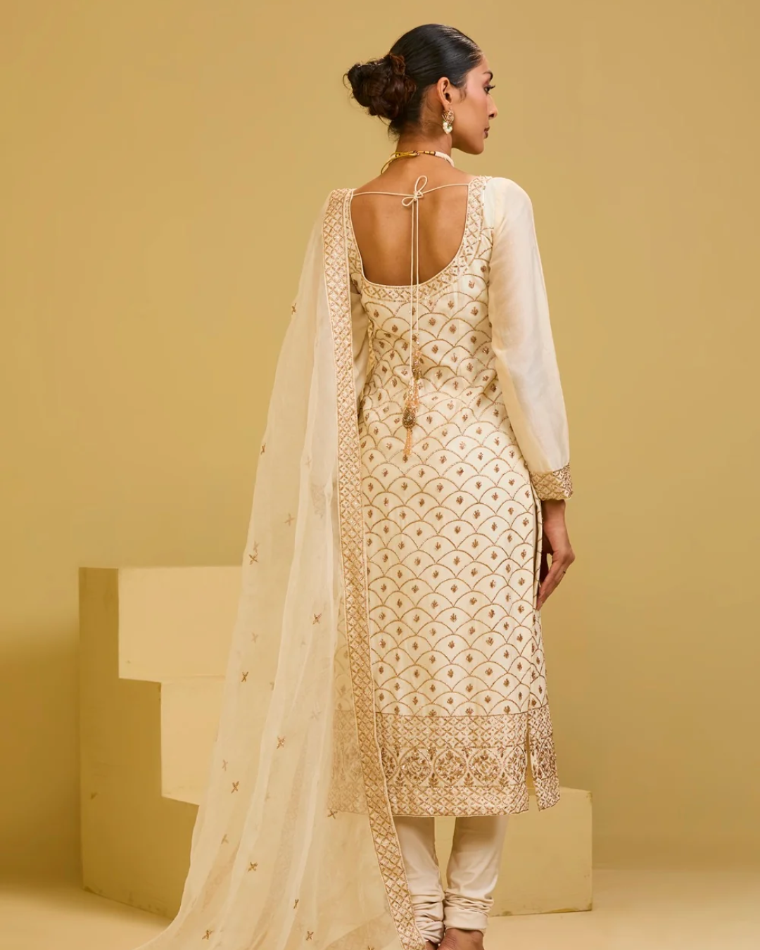Esha Koul - White Long Kurta Set From Naaz