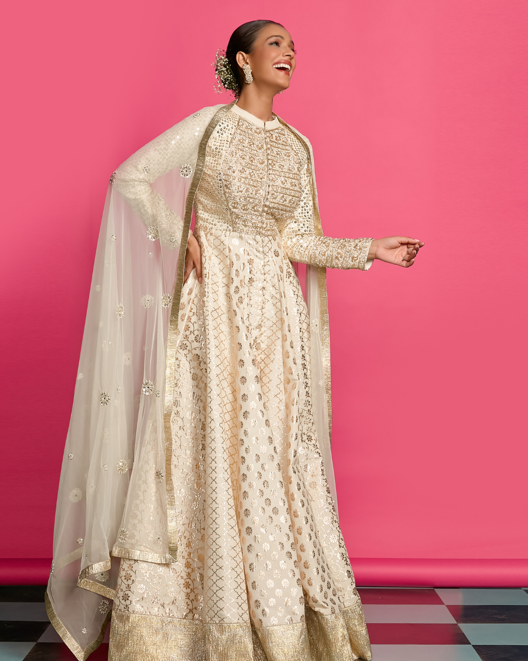 Priyanka Jain - Pearl Empress Anarkali Set From Riyasat