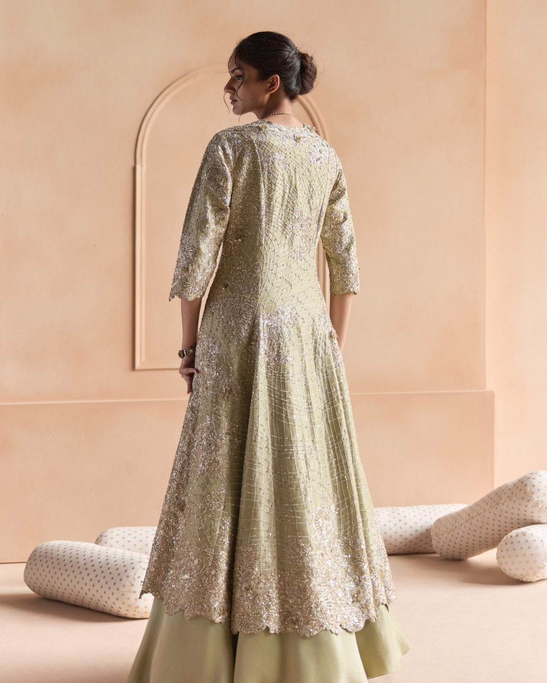 Osaa By Adarsh - Sage Embroidered Jacket Set From Off The Record