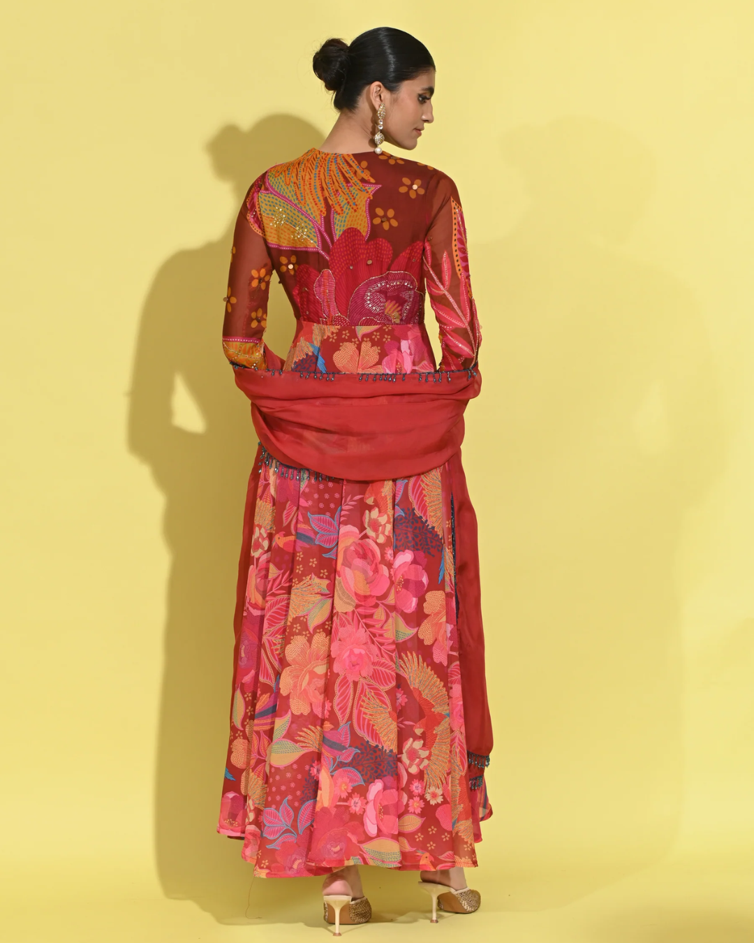 Rishi and Vibhuti - Ruby Anarkali Set From Tamasha