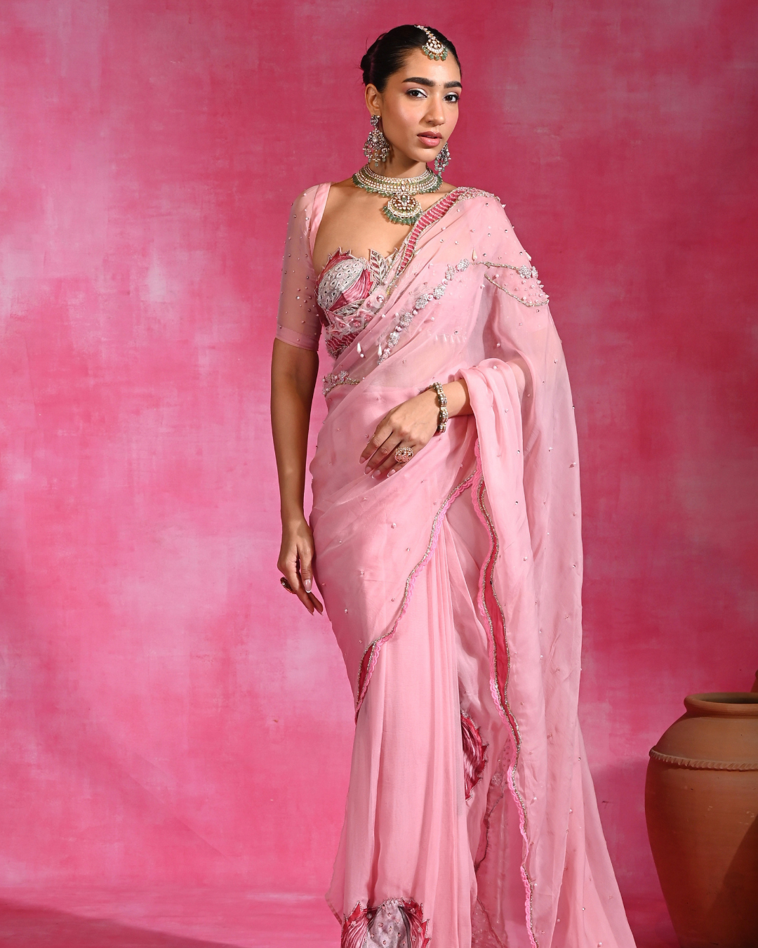 Rishi and Vibhuti - Baharra Saree From Ek Main Aur Ek Tu