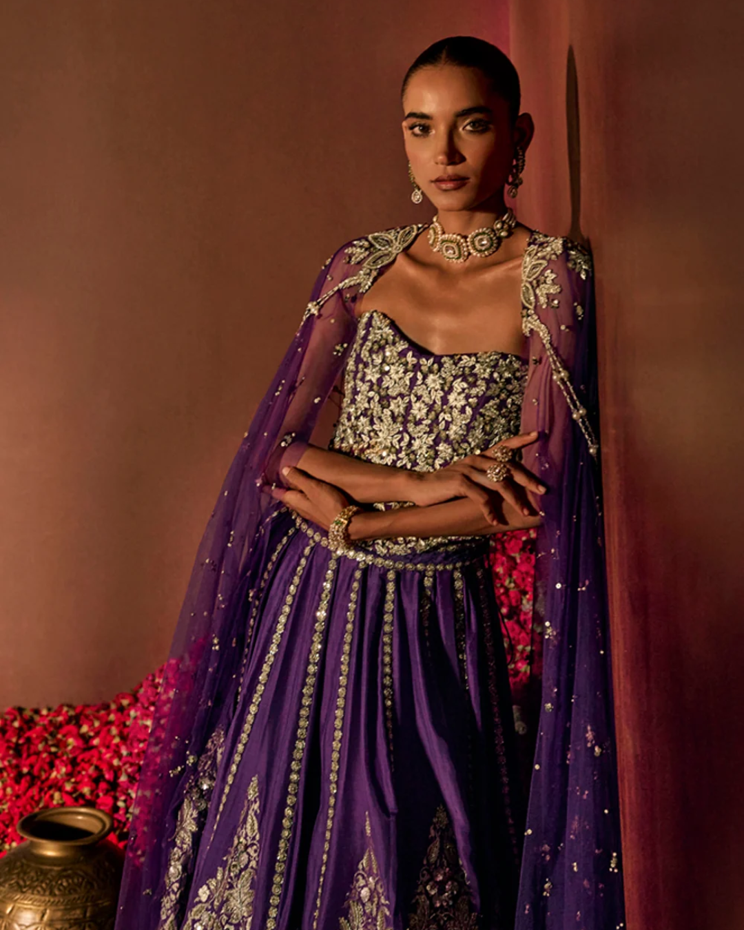 Prevasu - Purple Corset Lehenga Set From Raabta