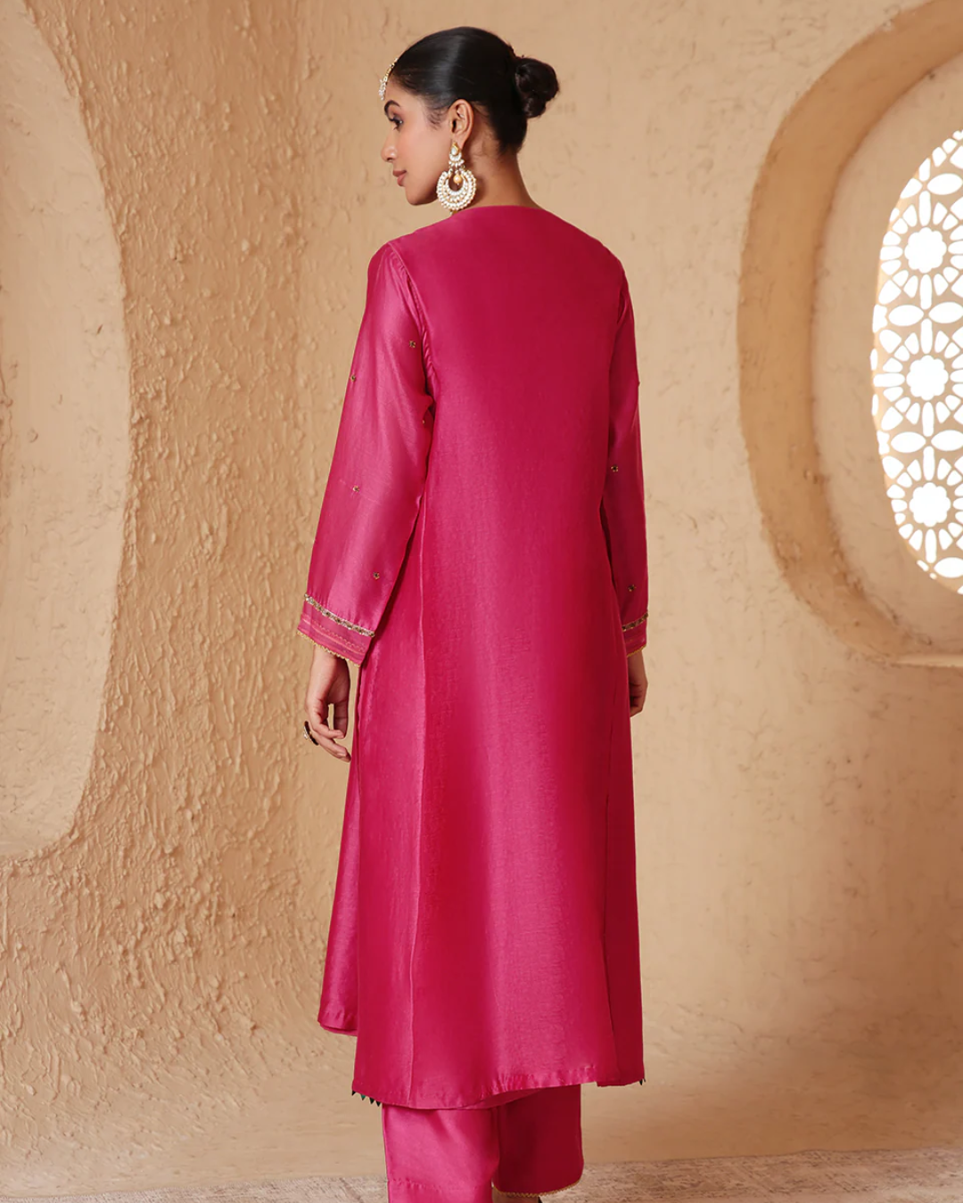 Niti Bothra - Mehrang Pink Frockstyle Kurta Set