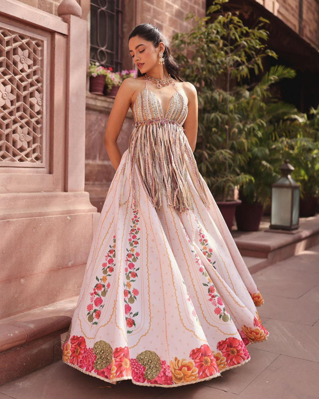 Rishi and Vibhuti - Ebony Bahaar Lehenga From Ek Main Aur Ek Tu