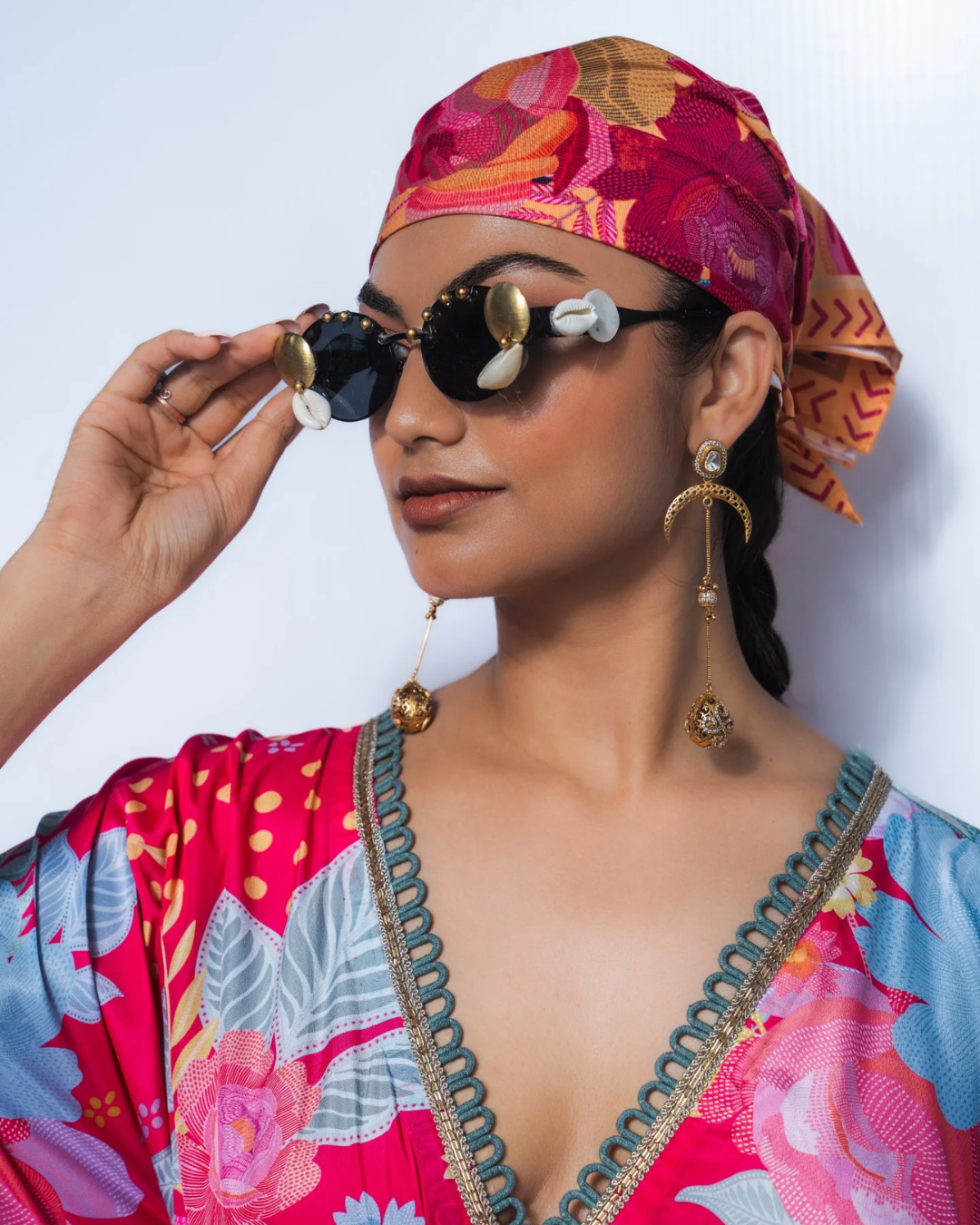 Rishi and Vibhuti - Fuchsia Dream Kaftan From Rock & Roll