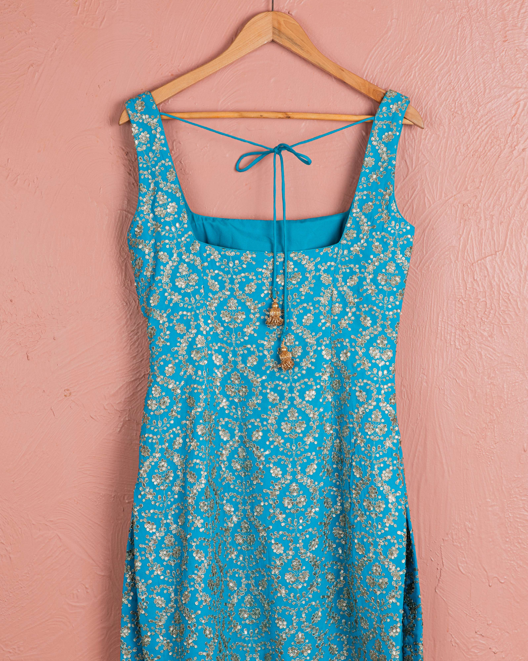 Anisha Shetty - Capri Blue Sequin Sharara Set