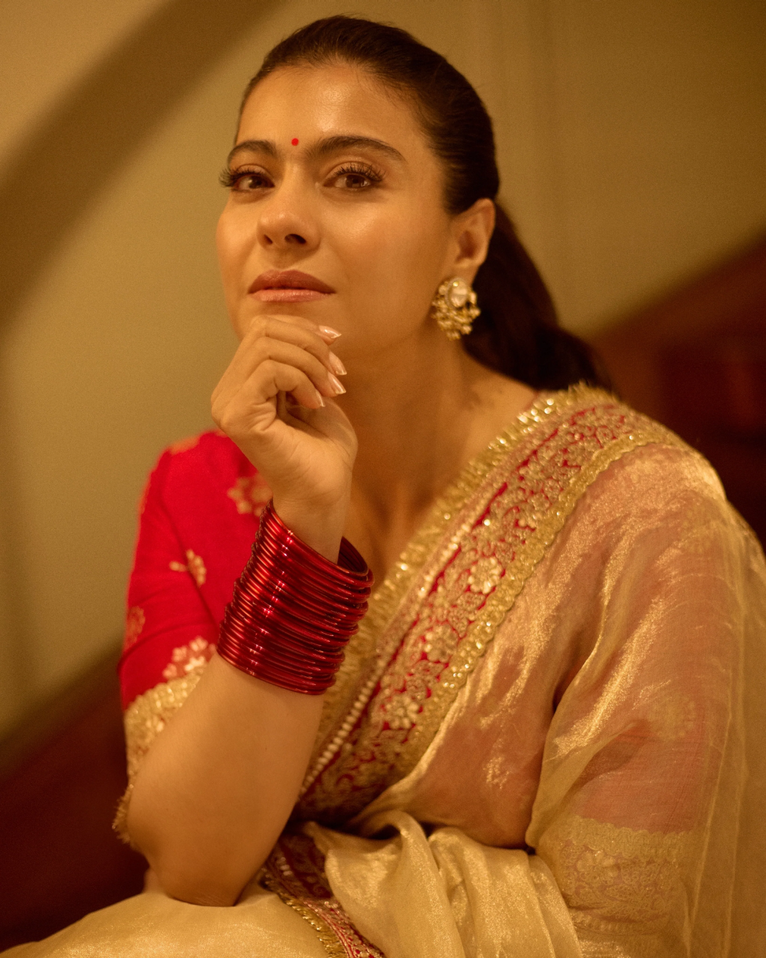 Gopi Vaid - Kajol in Farida Saree Set From Nizaam