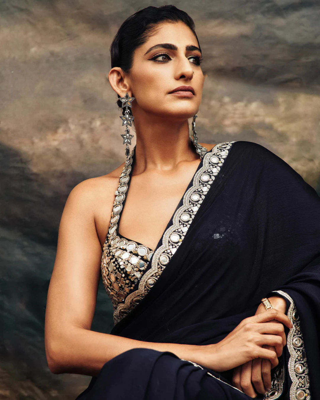 Gopi Vaid - Kubbra Sait Saree From Jhilmil