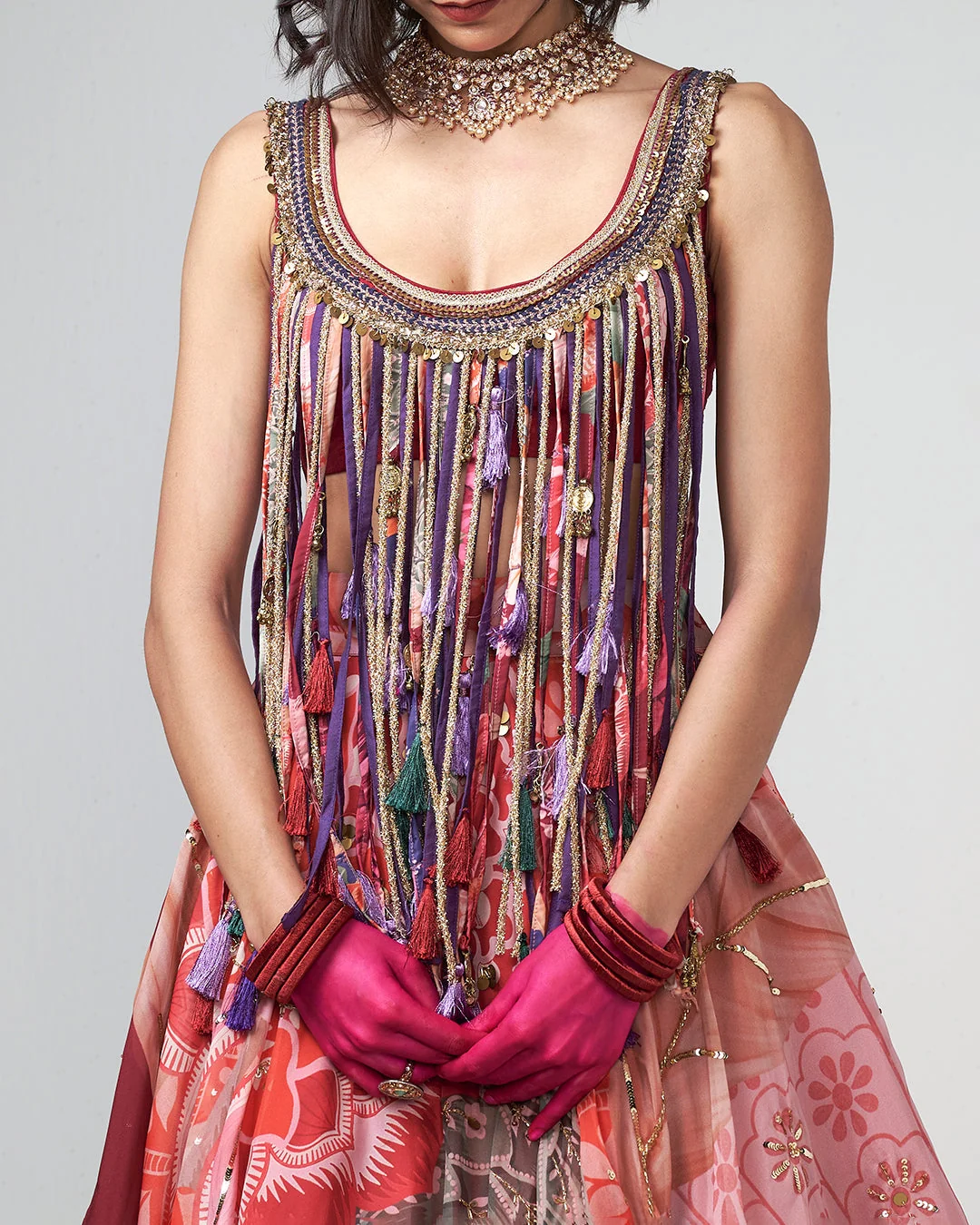 Rishi and Vibhuti - Cherry Charm Lehenga Set From Gulon Ke Rang