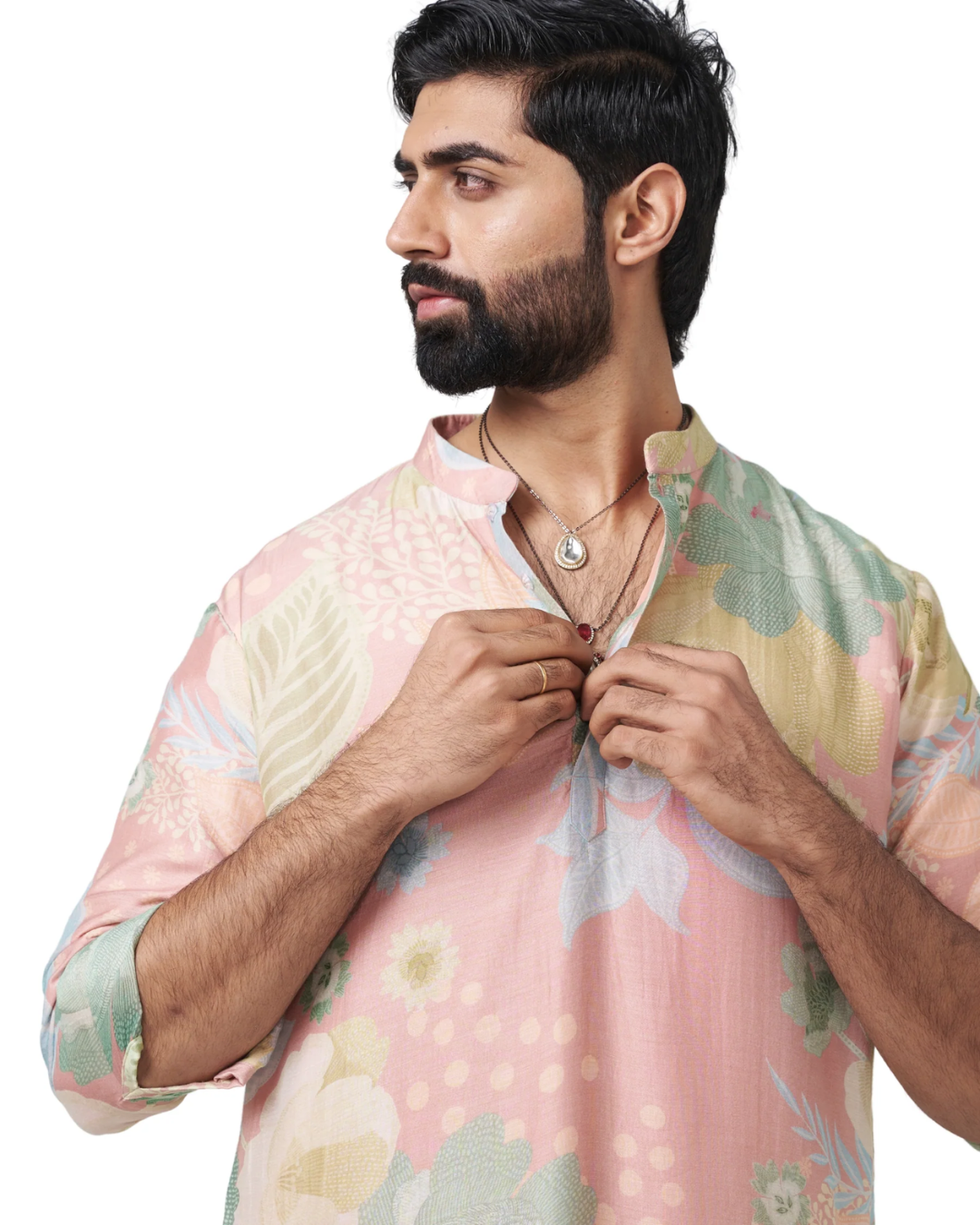 Rishi and Vibhuti - Misty Rose Kurta Set From Gulon Ke Rang