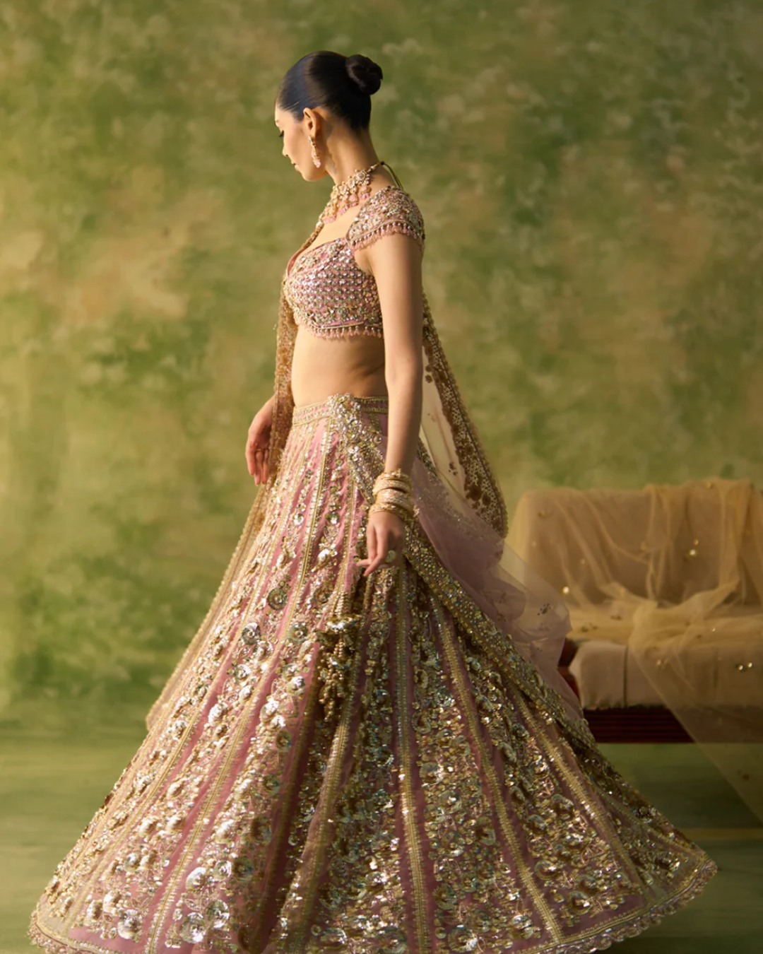 Prevasu - Pink Naira Lehenga Set From Silsila