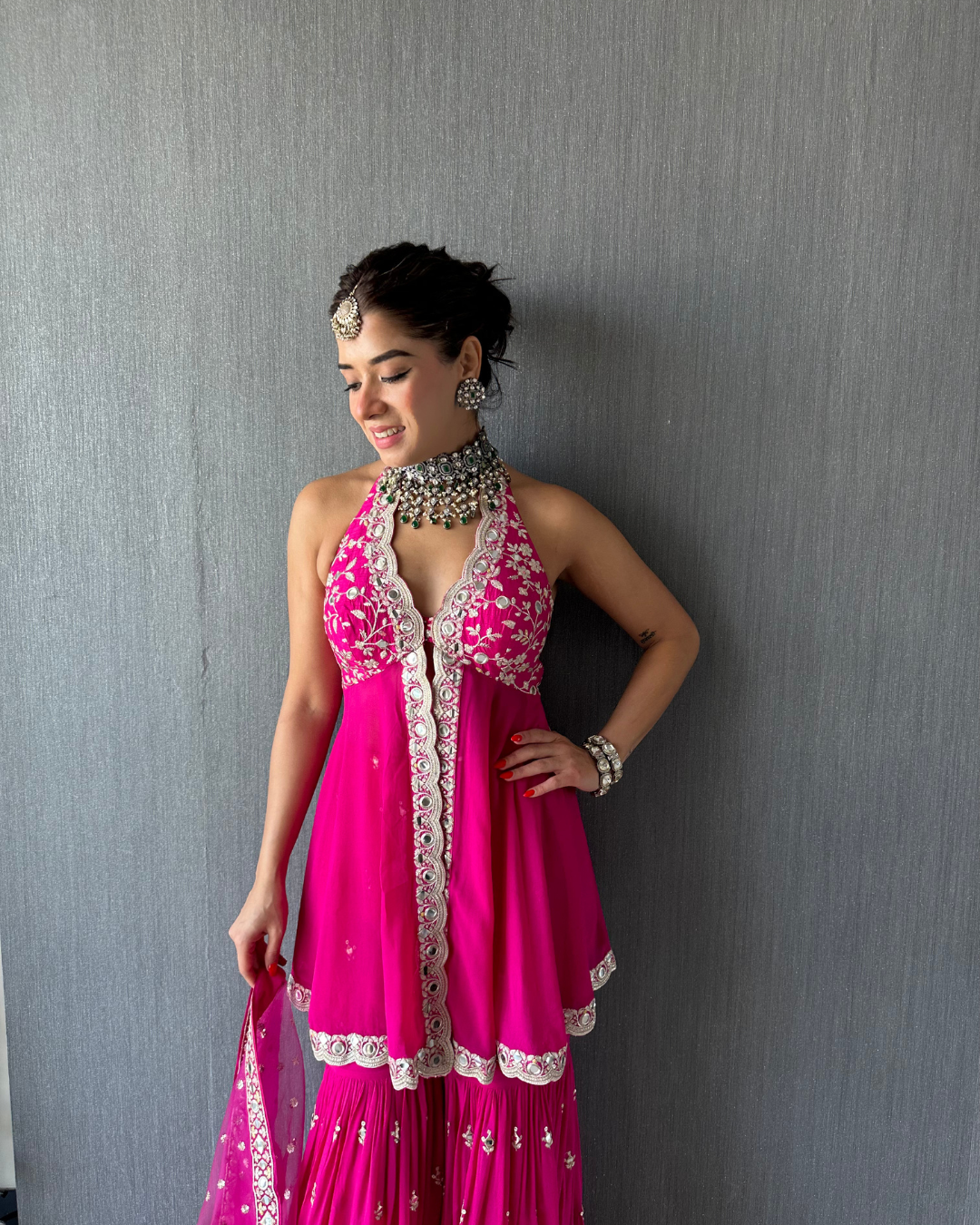 Gopi Vaid - Sukhmani Gambhir in Eila Sharara Set From Jhilmil