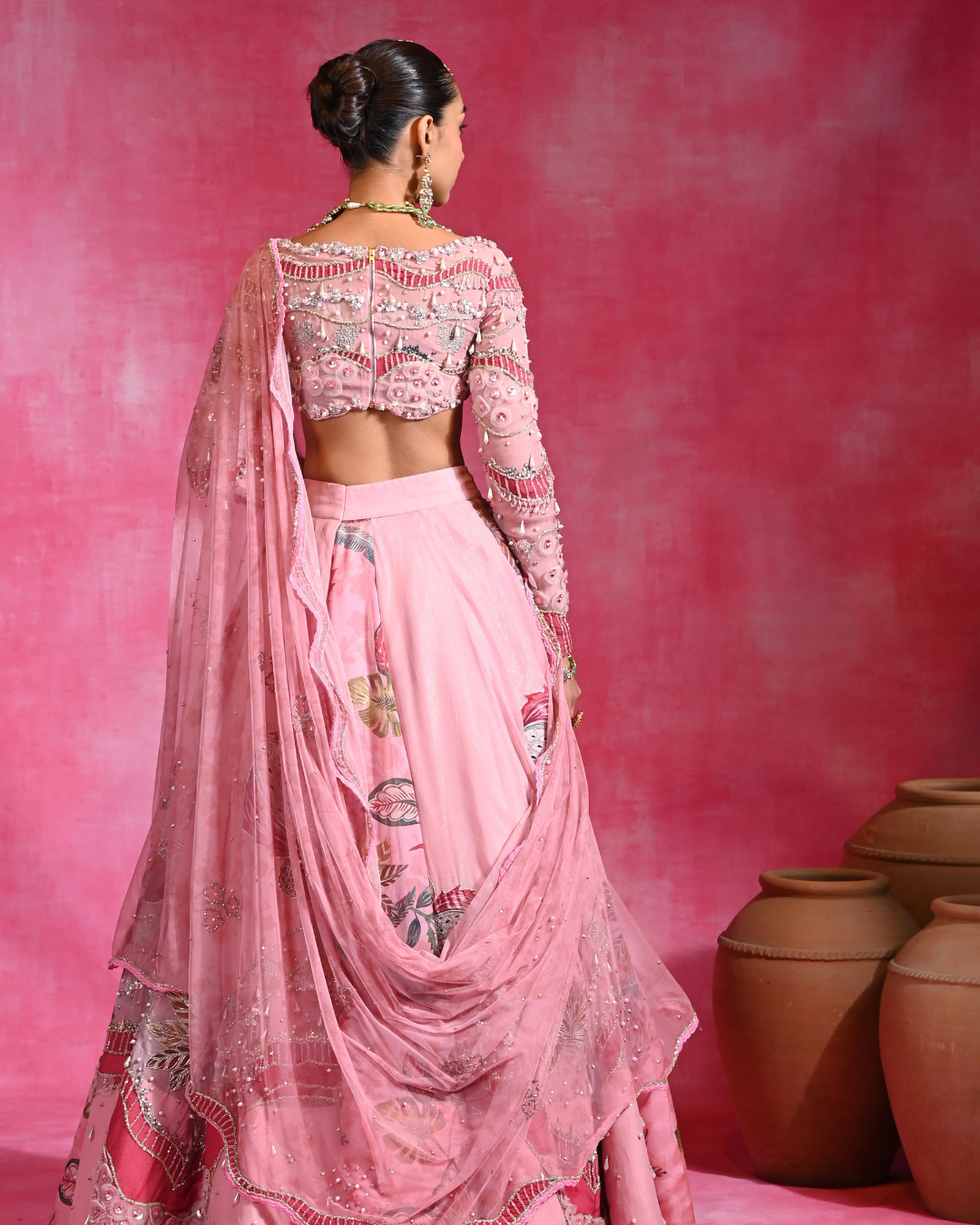 Rishi and Vibhuti - Gulabi Maharani Lehenga From Ek Main Aur Ek Tu