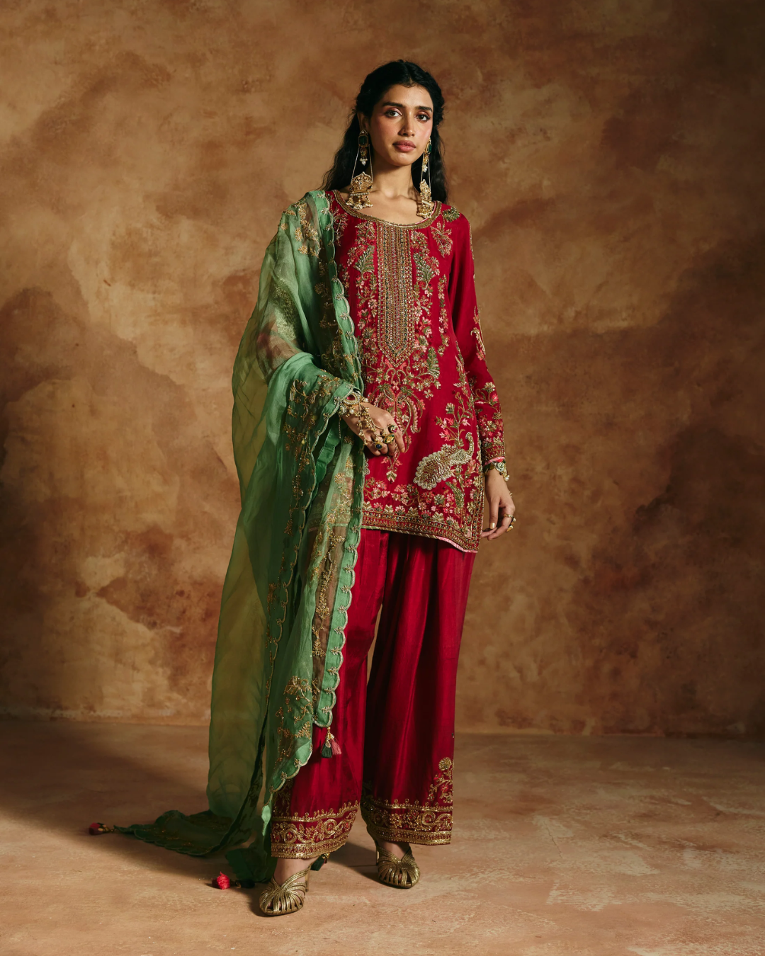 Aman Takyar - Red Kurta Set From Today's Sindh