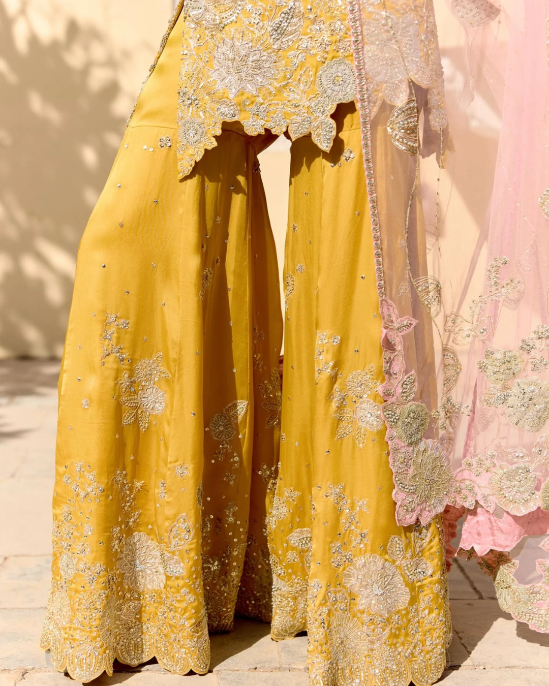 Osaa By Adarsh - Canary Yellow Sharara Set From SAFAR