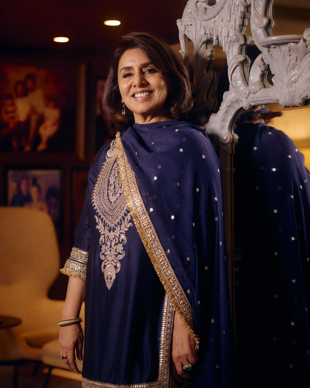 Gopi Vaid - Neetu Kapoor in Mahiz Farshi Set From Nizaam