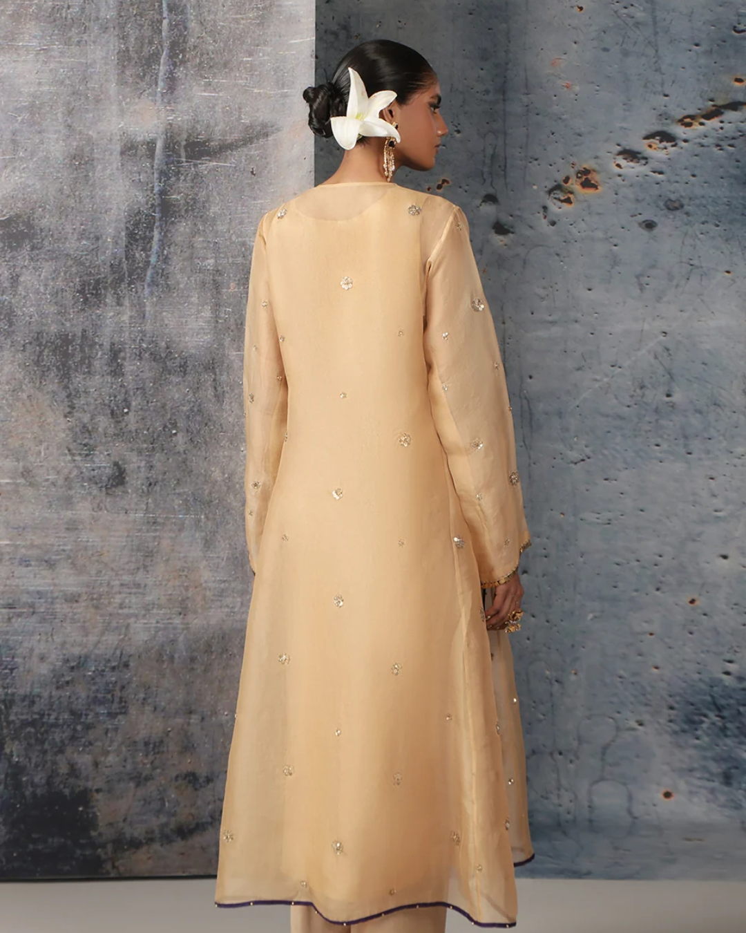 Niti Bothra - Zar-Rang Ivory Phool Kurta Set