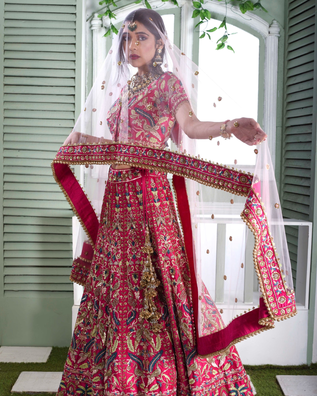 Isa by Dolly Wahal - Fuschia Pink Bridal Lehenga From Bridal