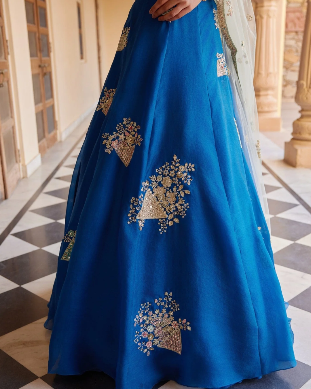 Osaa By Adarsh - Blueberry Embroidered Lehenga From RASM