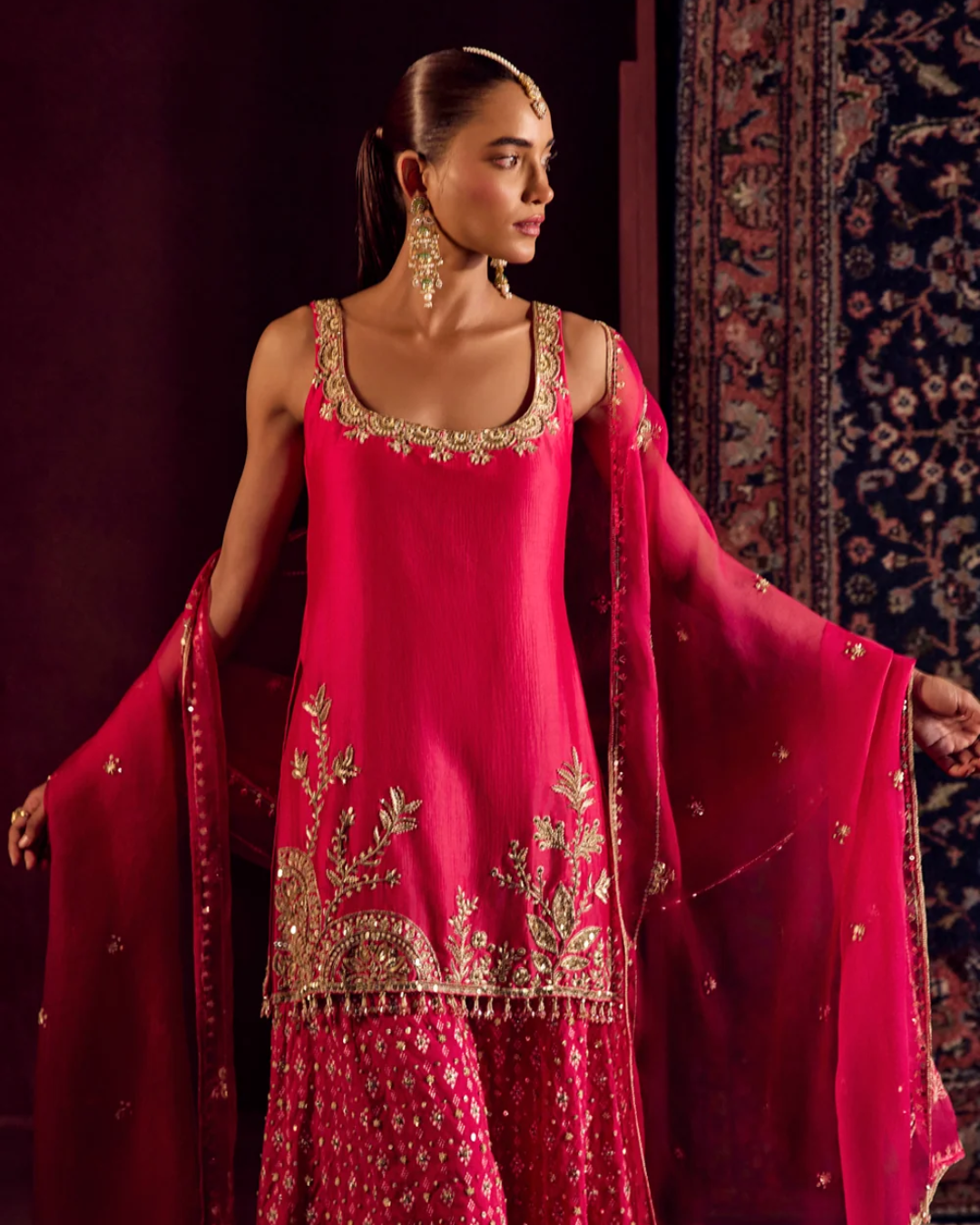 Prevasu - Rani Pink Sharara Set From Raabta